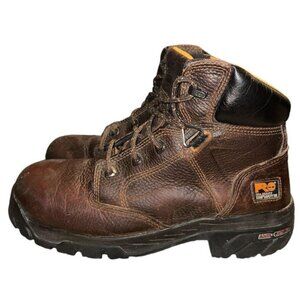 Timberland PRO Helix Work Boots Mens US 10W Brown Alloy Toe EH 86518 Leather 6”